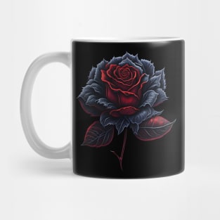 Little stary black red Rose flower logo Mug